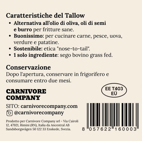 tallow imperiale sego bovino da brodo di ossa con midollo grass fed -ETICHETTA 2