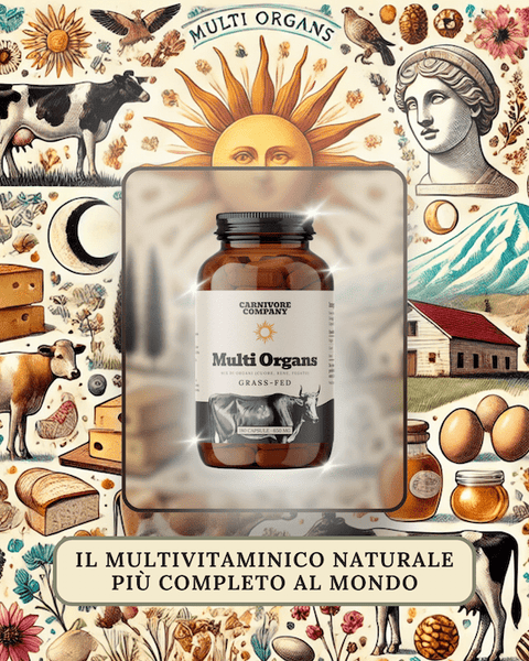 multi organs presentazione mix di organi bovini grass fed in capsula