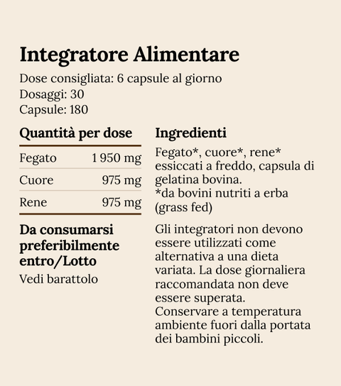 Multi Organs - Mix di Organi Grass Fed