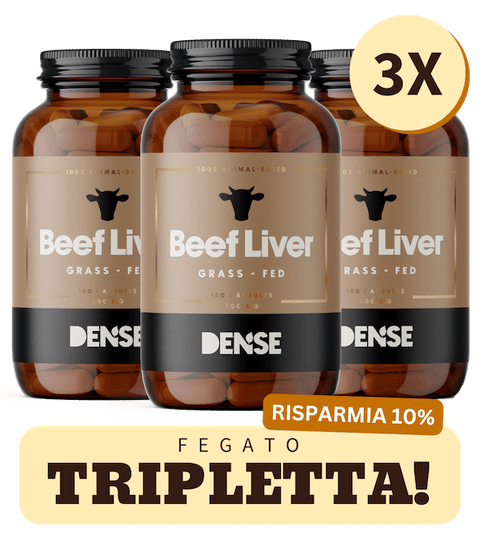 tripletta di fegato grass fed carnivore company - fegato bovino grass fed in capsule
